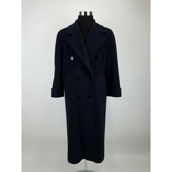 Talbots Jackets & Blazers - Talbots Pea Coat 6 Blue Long wool Cashmere A79-15
